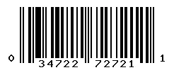 UPC barcode 034722727211