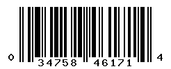 UPC barcode number 034758461714