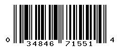 UPC barcode number 034846715514