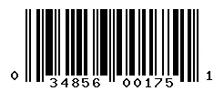UPC barcode 034856001751