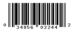 UPC barcode 034856022442