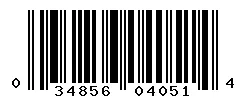UPC barcode 034856040514