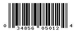 UPC barcode 034856050124