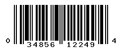 UPC barcode number 034856122494