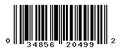 UPC barcode 034856204992