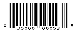UPC barcode number 035000000538