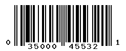 UPC barcode number 035000455321