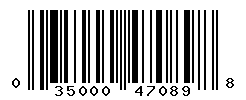 UPC barcode number 035000470898