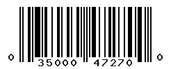UPC barcode number 035000472700