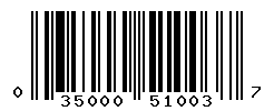 UPC barcode number 035000510037