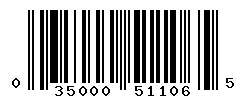 UPC barcode number 035000511065