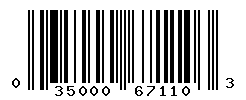 UPC barcode number 035000671103