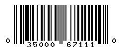 UPC barcode number 035000671110