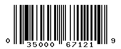 UPC barcode number 035000671219