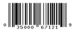 UPC barcode 035000671219