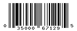 UPC barcode number 035000671295