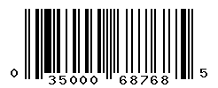 UPC barcode number 035000687685