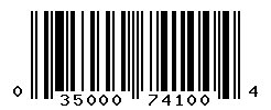 UPC barcode number 035000741004