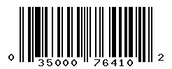 UPC barcode number 035000764102