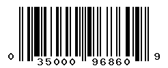 UPC barcode number 035000968609