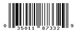 UPC barcode 035011873329