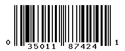 UPC barcode 035011874241