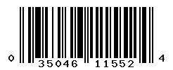 UPC barcode number 035046115524