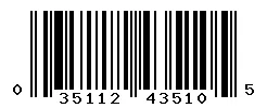 UPC barcode 035112435105