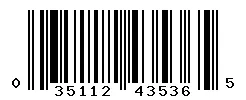 UPC barcode 035112435365