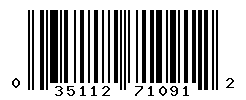 UPC barcode number 035112710912