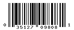 UPC barcode number 035127098081