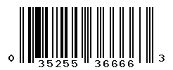 UPC barcode number 035255366663