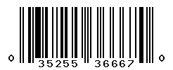 UPC barcode number 035255366670