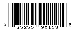 UPC barcode number 035255901185