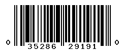 UPC barcode number 035286291910