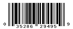UPC barcode number 035286294959