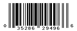 UPC barcode number 035286294966
