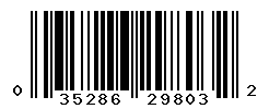 UPC barcode number 035286298032