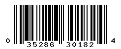 UPC barcode number 035286301824