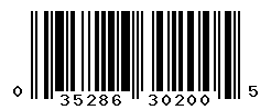 UPC barcode number 035286302005