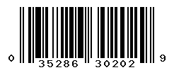 UPC barcode number 035286302029