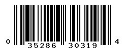 UPC barcode number 035286303194