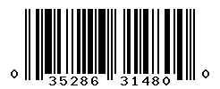 UPC barcode number 035286314800