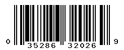UPC barcode number 035286320269
