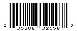 UPC barcode number 035286321587