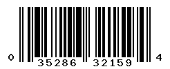UPC barcode number 035286321594