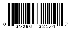 UPC barcode number 035286321747