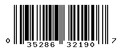 UPC barcode number 035286321907