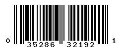 UPC barcode number 035286321921