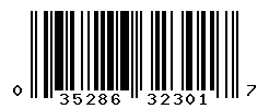 UPC barcode number 035286323017